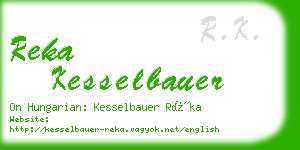 reka kesselbauer business card